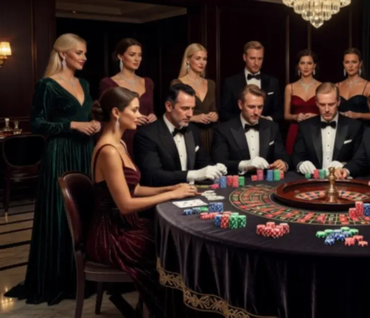 Luksusowy stół kasynowy Wonderstar s. r. o. podczas eleganckiego wieczoru tematycznego