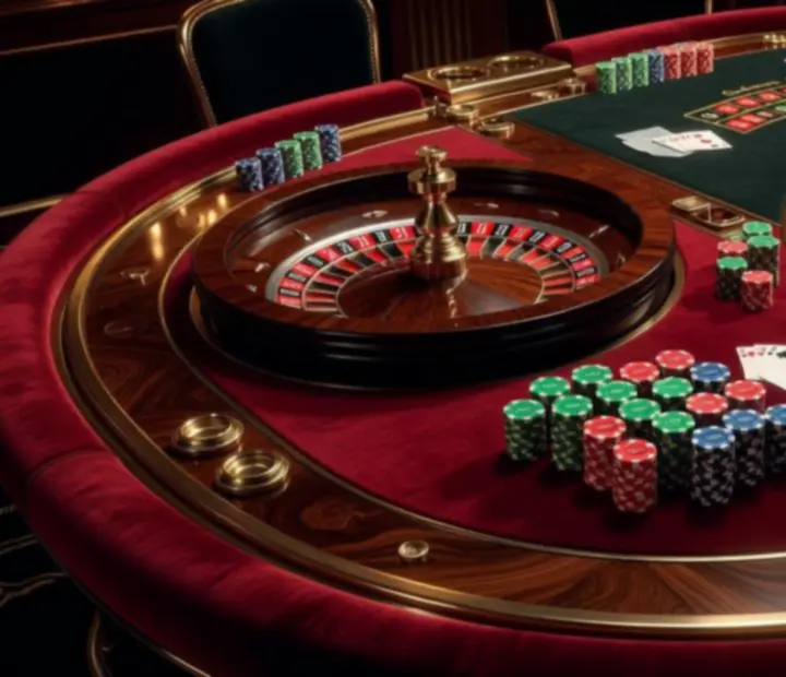 Ekskluzywnie zaaranżowane stoły do ruletki, blackjacka i bakarata